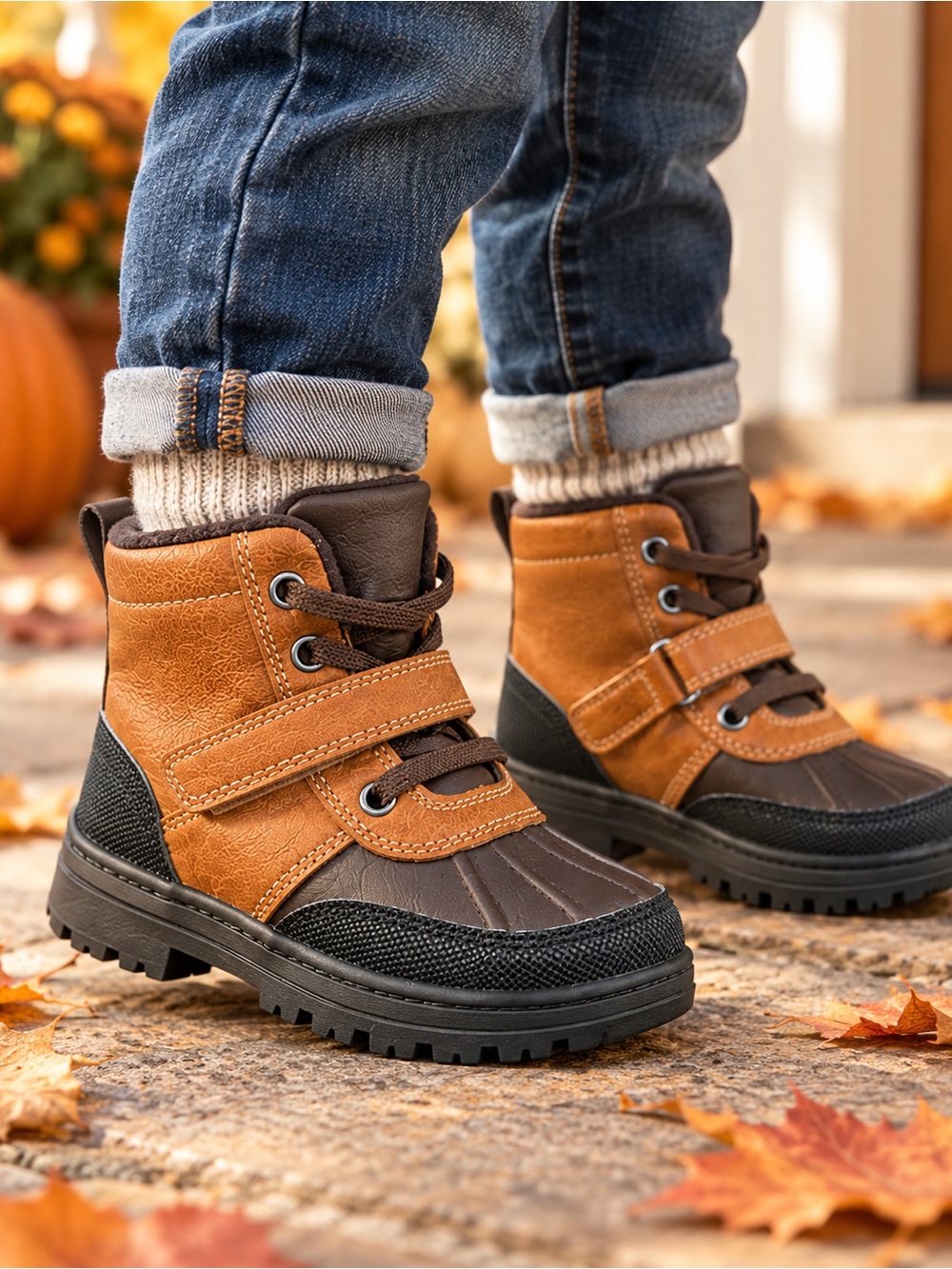 Carter’s Liam Boys Brown Duck Winter Boots Toddler Size 9